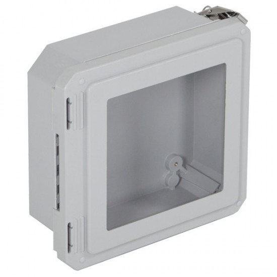 EF080804-W STI EnviroArmour Fiberglass Enclosure - 8.74" H x 8.74" W x 4.06" D - Clear Window - Non-Returnable