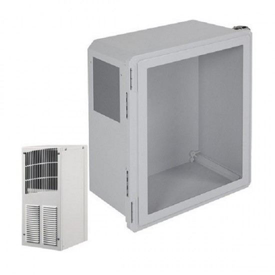 EF181610-W1 STI Fibgerglass Enclosure with Air Conditioner 18 x 16 x 10 with Window - Non-Returnable EF181610-W1 STI Fibgerglass Enclosure with Air Conditioner 18 x 16 x 10 with Window - Non-Returnable