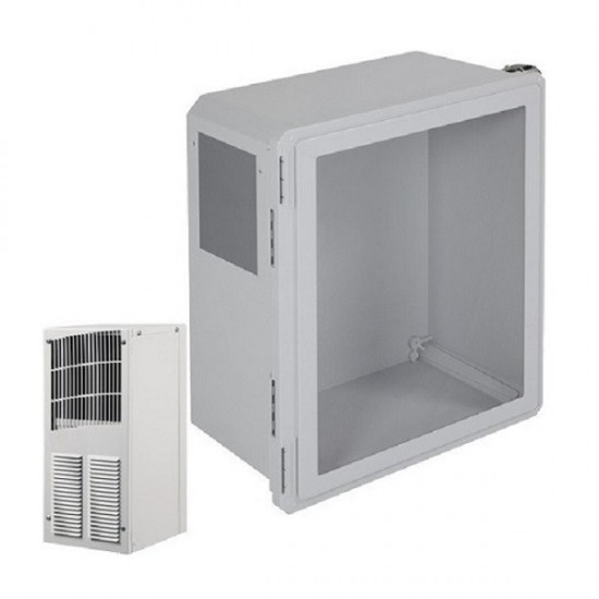 EF201610-W1 STI Fibgerglass Enclosure with Air Conditioner 20 x 16 x 10 with Window - Non-Returnable EF201610-W1 STI Fibgerglass Enclosure with Air Conditioner 20 x 16 x 10 with Window - Non-Returnable