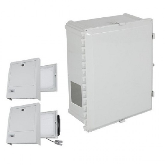 EP161409-O3 STI Polycarbonate Enclosure with NEMA 3R Filter Fan w/ Filter Vent 16 x 14 x 9 Opaque - Non-Returnable
