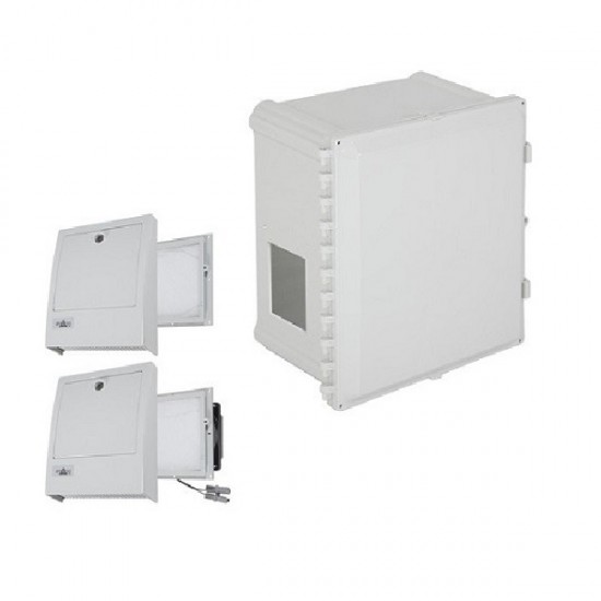 EP201608-O3 STI Polycarbonate Enclosure with NEMA 3R Filte Fan w/ Filter Vent 20 x 16 x 8, Opaque - Non-Returnable EP201608-O3 STI Polycarbonate Enclosure with NEMA 3R Filte Fan w/ Filter Vent 20 x 16 x 8, Opaque - Non-Returnable