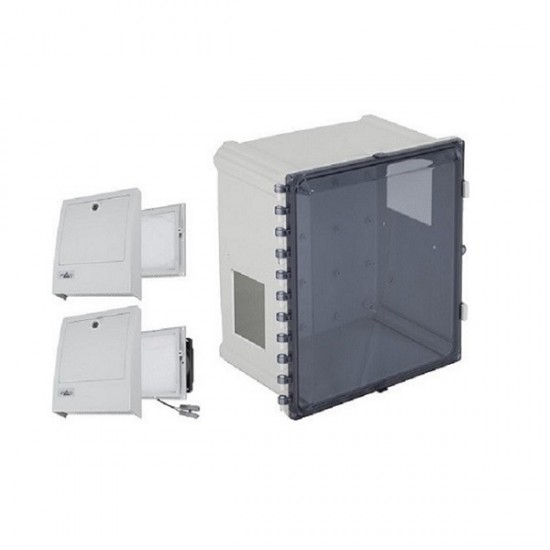 EP201608-T3 STI Polycarbonate Enclosure with NEMA 3R Fan w/ Filter Vent 20 x 16 x 8 Tinted - Non-Returnable