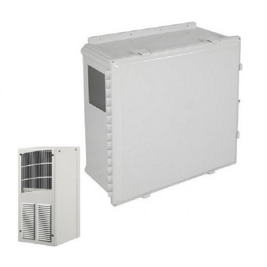 EP242410-O2 STI Poycarbonate Enclosure with A/C and Heat 24 x 24 x 10 Opaque - Non-Returnable