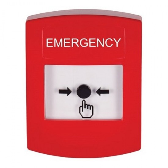 GLR001EM-EN STI Red Indoor Only No Cover Key-to-Reset Push Button with EMERGENCY Label English