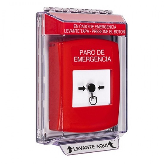 GLR031ES-ES STI Red Indoor/Outdoor Low Profile Flush Mount Key-to-Reset Push Button with EMERGENCY STOP Label Spanish GLR031ES-ES STI Red Indoor/Outdoor Low Profile Flush Mount Key-to-Reset Push Button with EMERGENCY STOP Label Spanish