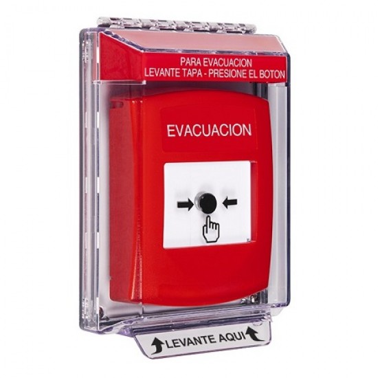 GLR031EV-ES STI Red Indoor/Outdoor Low Profile Flush Mount Key-to-Reset Push Button with EVACUATION Label Spanish GLR031EV-ES STI Red Indoor/Outdoor Low Profile Flush Mount Key-to-Reset Push Button with EVACUATION Label Spanish