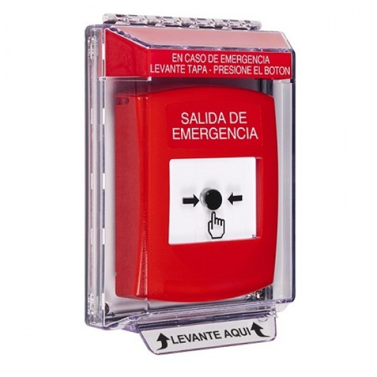 GLR031EX-ES STI Red Indoor/Outdoor Low Profile Flush Mount Key-to-Reset Push Button with EMERGENCY EXIT Label Spanish GLR031EX-ES STI Red Indoor/Outdoor Low Profile Flush Mount Key-to-Reset Push Button with EMERGENCY EXIT Label Spanish