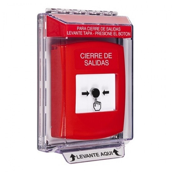 GLR031LD-ES STI Red Indoor/Outdoor Low Profile Flush Mount Key-to-Reset Push Button with LOCKDOWN Label Spanish GLR031LD-ES STI Red Indoor/Outdoor Low Profile Flush Mount Key-to-Reset Push Button with LOCKDOWN Label Spanish