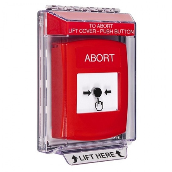 GLR041AB-EN STI Red Indoor/Outdoor Low Profile Flush Mount w/ Sound Key-to-Reset Push Button with ABORT Label English GLR041AB-EN STI Red Indoor/Outdoor Low Profile Flush Mount w/ Sound Key-to-Reset Push Button with ABORT Label English