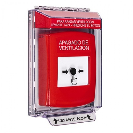 GLR041HV-ES STI Red Indoor/Outdoor Low Profile Flush Mount w/ Sound Key-to-Reset Push Button with HVAC SHUT-DOWN Label Spanish GLR041HV-ES STI Red Indoor/Outdoor Low Profile Flush Mount w/ Sound Key-to-Reset Push Button with HVAC SHUT-DOWN Label Spanish