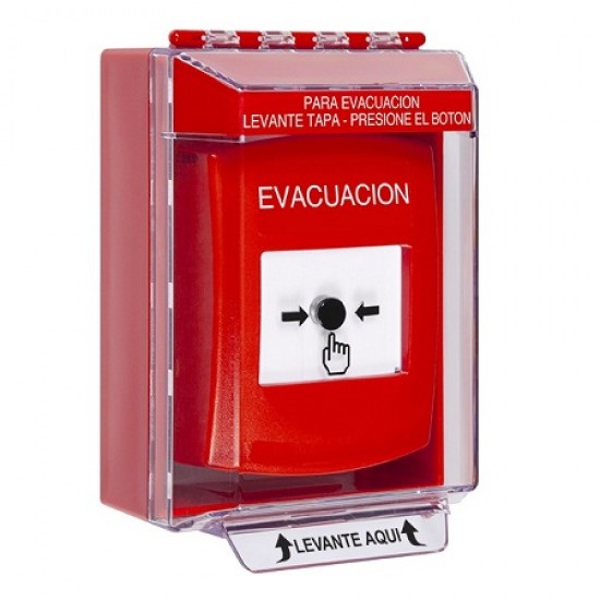 GLR071EV-ES STI Red Indoor/Outdoor Low Profile Surface Mount Key-to-Reset Push Button with EVACUATION Label Spanish GLR071EV-ES STI Red Indoor/Outdoor Low Profile Surface Mount Key-to-Reset Push Button with EVACUATION Label Spanish