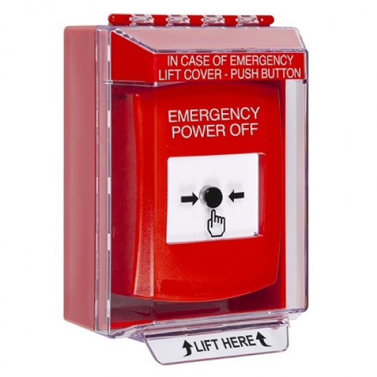Emergency Stop Button With Hinged Clear Cover - Buy Online - EC
