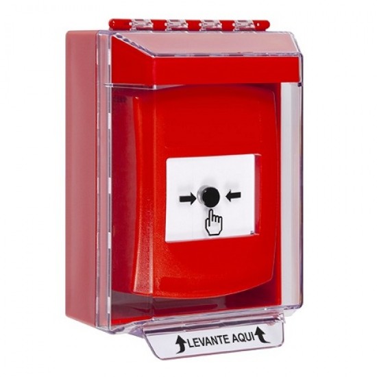 GLR081NT-ES STI Red Indoor/Outdoor Low Profile Surface Mount w/ Sound Key-to-Reset Push Button with No Text Label Spanish GLR081NT-ES STI Red Indoor/Outdoor Low Profile Surface Mount w/ Sound Key-to-Reset Push Button with No Text Label Spanish
