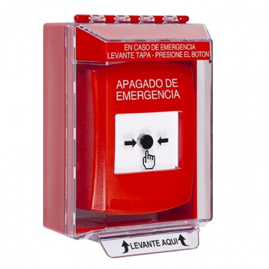 GLR081PO-ES STI Red Indoor/Outdoor Low Profile Surface Mount w/ Sound Key-to-Reset Push Button w/ EMERGENCY POWER OFF Spanish GLR081PO-ES STI Red Indoor/Outdoor Low Profile Surface Mount w/ Sound Key-to-Reset Push Button w/ EMERGENCY POWER OFF Spanish