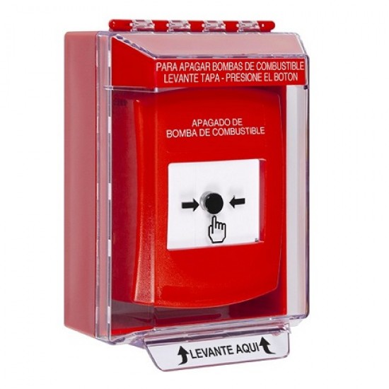 GLR081PS-ES STI Red Indoor/Outdoor Low Profile Surface Mount w/ Sound Key-to-Reset Push Button w/ FUEL PUMP SHUT-DOWN Spanish GLR081PS-ES STI Red Indoor/Outdoor Low Profile Surface Mount w/ Sound Key-to-Reset Push Button w/ FUEL PUMP SHUT-DOWN Spanish