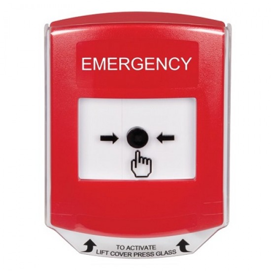 GLR0A1EM-EN STI Red Indoor Only Shield w/ Sound Key-to-Reset Push Button with EMERGENCY Label English GLR0A1EM-EN STI Red Indoor Only Shield w/ Sound Key-to-Reset Push Button with EMERGENCY Label English