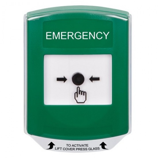 GLR121EM-EN STI Green Indoor Only Shield Key-to-Reset Push Button with EMERGENCY Label English GLR121EM-EN STI Green Indoor Only Shield Key-to-Reset Push Button with EMERGENCY Label English
