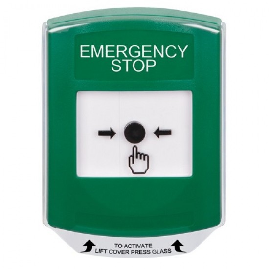 GLR121ES-EN STI Green Indoor Only Shield Key-to-Reset Push Button with EMERGENCY STOP Label English GLR121ES-EN STI Green Indoor Only Shield Key-to-Reset Push Button with EMERGENCY STOP Label English