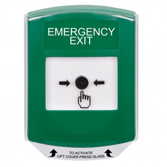 GLR121EX-EN STI Green Indoor Only Shield Key-to-Reset Push Button with EMERGENCY EXIT Label English GLR121EX-EN STI Green Indoor Only Shield Key-to-Reset Push Button with EMERGENCY EXIT Label English