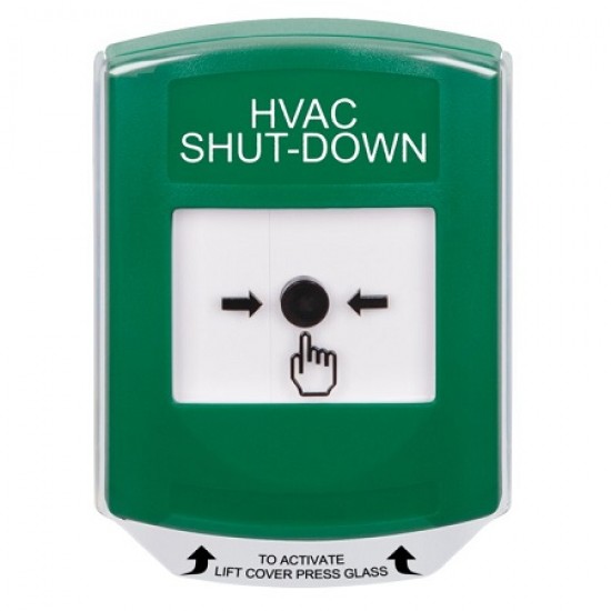 GLR121HV-EN STI Green Indoor Only Shield Key-to-Reset Push Button with HVAC SHUT-DOWN Label English GLR121HV-EN STI Green Indoor Only Shield Key-to-Reset Push Button with HVAC SHUT-DOWN Label English