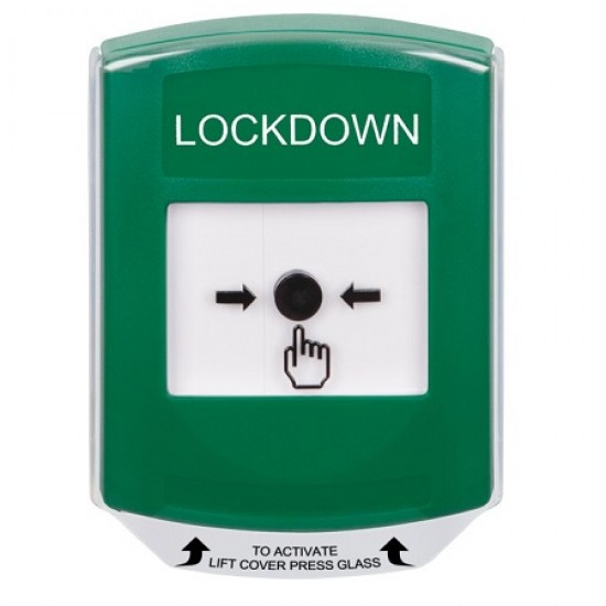 GLR121LD-EN STI Green Indoor Only Shield Key-to-Reset Push Button with LOCKDOWN Label English GLR121LD-EN STI Green Indoor Only Shield Key-to-Reset Push Button with LOCKDOWN Label English