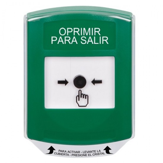 GLR121PX-ES STI Green Indoor Only Shield Key-to-Reset Push Button with PUSH TO EXIT Label Spanish GLR121PX-ES STI Green Indoor Only Shield Key-to-Reset Push Button with PUSH TO EXIT Label Spanish