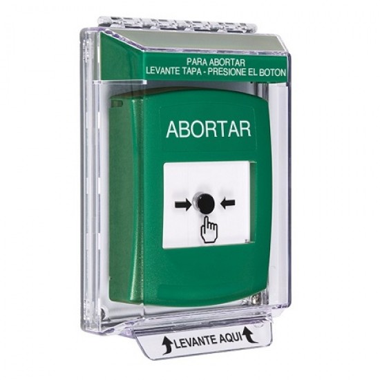 GLR131AB-ES STI Green Indoor/Outdoor Low Profile Flush Mount Key-to-Reset Push Button with ABORT Label Spanish GLR131AB-ES STI Green Indoor/Outdoor Low Profile Flush Mount Key-to-Reset Push Button with ABORT Label Spanish