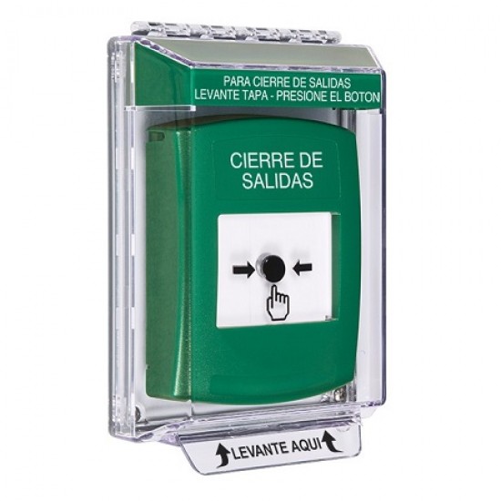 GLR131LD-ES STI Green Indoor/Outdoor Low Profile Flush Mount Key-to-Reset Push Button with LOCKDOWN Label Spanish GLR131LD-ES STI Green Indoor/Outdoor Low Profile Flush Mount Key-to-Reset Push Button with LOCKDOWN Label Spanish