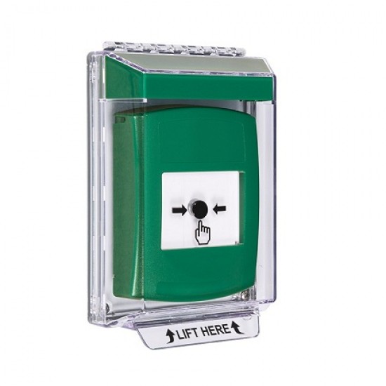 GLR131NT-EN STI Green Indoor/Outdoor Low Profile Flush Mount Key-to-Reset Push Button with No Text Label English GLR131NT-EN STI Green Indoor/Outdoor Low Profile Flush Mount Key-to-Reset Push Button with No Text Label English
