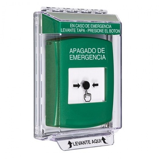 GLR131PO-ES STI Green Indoor/Outdoor Low Profile Flush Mount Key-to-Reset Push Button with EMERGENCY POWER OFF Label Spanish GLR131PO-ES STI Green Indoor/Outdoor Low Profile Flush Mount Key-to-Reset Push Button with EMERGENCY POWER OFF Label Spanish