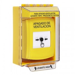 GLR281HV-ES STI Yellow Indoor/Outdoor Low Profile Surface Mount w/ Sound Key-to-Reset Push Button w/ HVAC SHUT-DOWN Spanish