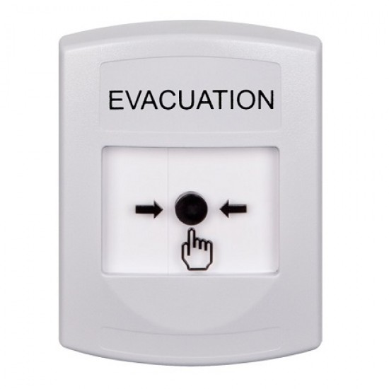 GLR301EV-EN STI White Indoor Only No Cover Key-to-Reset Push Button with EVACUATION Label English