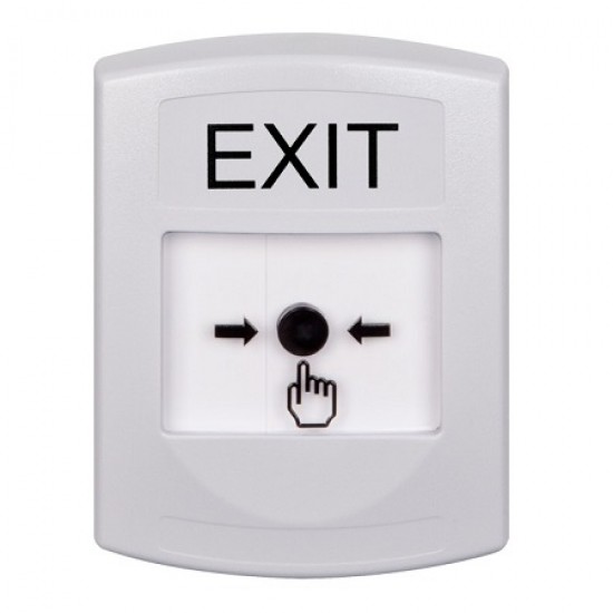 GLR301XT-EN STI White Indoor Only No Cover Key-to-Reset Push Button with EXIT Label English