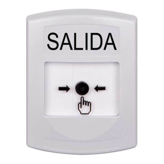 GLR301XT-ES STI White Indoor Only No Cover Key-to-Reset Push Button with EXIT Label Spanish