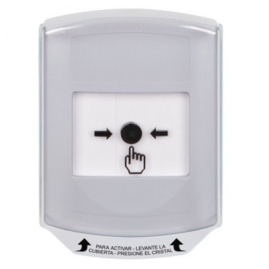 GLR321NT-ES STI White Indoor Only Shield Key-to-Reset Push Button with No Text Label Spanish