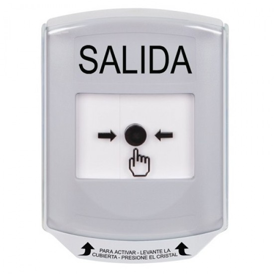 GLR321XT-ES STI White Indoor Only Shield Key-to-Reset Push Button with EXIT Label Spanish