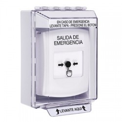 GLR381EX-ES STI White Indoor/Outdoor Low Profile Surface Mount w/ Sound Key-to-Reset Push Button w/ EMERGENCY EXIT Spanish