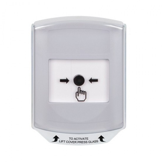 GLR3A1NT-EN STI White Indoor Only Shield w/ Sound Key-to-Reset Push Button with No Text Label English