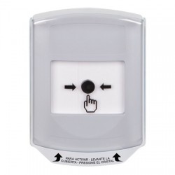 GLR3A1NT-ES STI White Indoor Only Shield w/ Sound Key-to-Reset Push Button with No Text Label Spanish