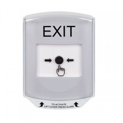 GLR3A1XT-EN STI White Indoor Only Shield w/ Sound Key-to-Reset Push Button with EXIT Label English