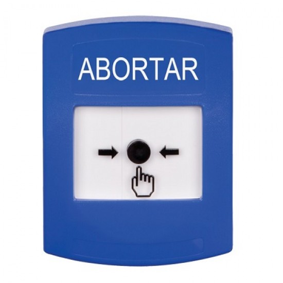 GLR401AB-ES STI Blue Indoor Only No Cover Key-to-Reset Push Button with ABORT Label Spanish