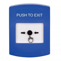 GLR401PX-EN STI Blue Indoor Only No Cover Key-to-Reset Push Button with PUSH TO EXIT Label English