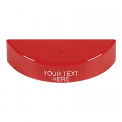KIT-M06540-CR STI Replacement Hood with Non-Returnable Custom Text Label English - Red