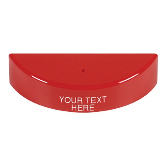 KIT-M06540-CR STI Replacement Hood with Non-Returnable Custom Text Label English - Red