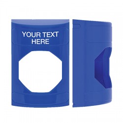 KIT-M10271-BZA STI Unnotched Replacement Shell with Non-Returnable Custom Text Label English - Blue