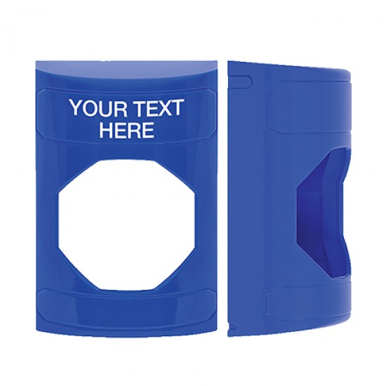 KIT-M10271-BZA STI Unnotched Replacement Shell with Non-Returnable Custom Text Label English - Blue