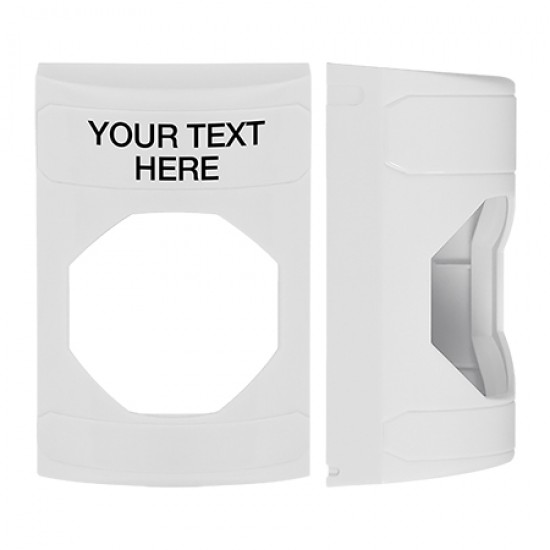 KIT-M10271-WZA STI Unnotched Replacement Shell with Non-Returnable Custom Text Label English - White