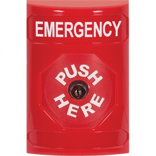 SS2000EM-EN STI Red No Cover Key-to-Reset Stopper Station with EMERGENCY Label English SS2000EM-EN STI Red No Cover Key-to-Reset Stopper Station with EMERGENCY Label English