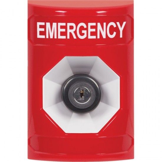 SS2003EM-EN STI Red No Cover Key-to-Activate Stopper Station with EMERGENCY Label English SS2003EM-EN STI Red No Cover Key-to-Activate Stopper Station with EMERGENCY Label English