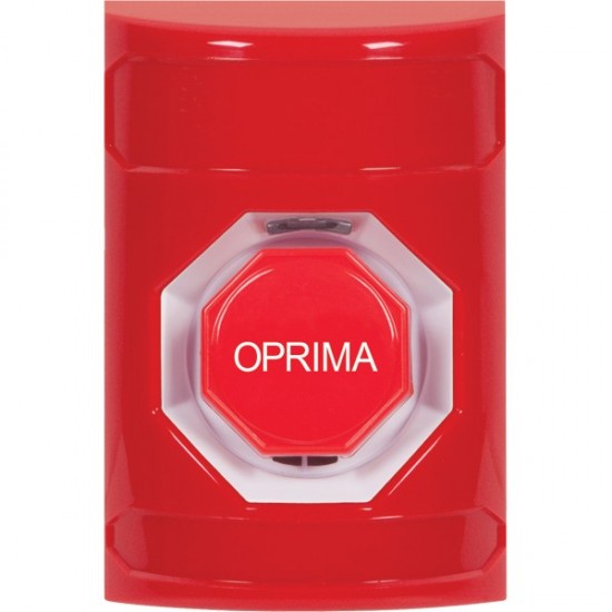 SS2005NT-ES STI Red No Cover Momentary (Illuminated) Stopper Station with No Text Label Spanish